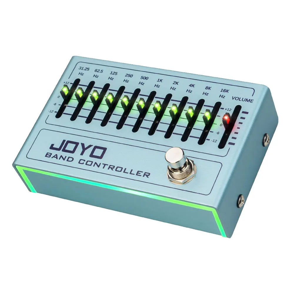 JOYO R-12 BAND CONTROLLER Equalizer Guitar Effect Pedal 31.25Hz-16kHz 10 Band EQ for 4/5/6/7 String Electric Guitar Bass