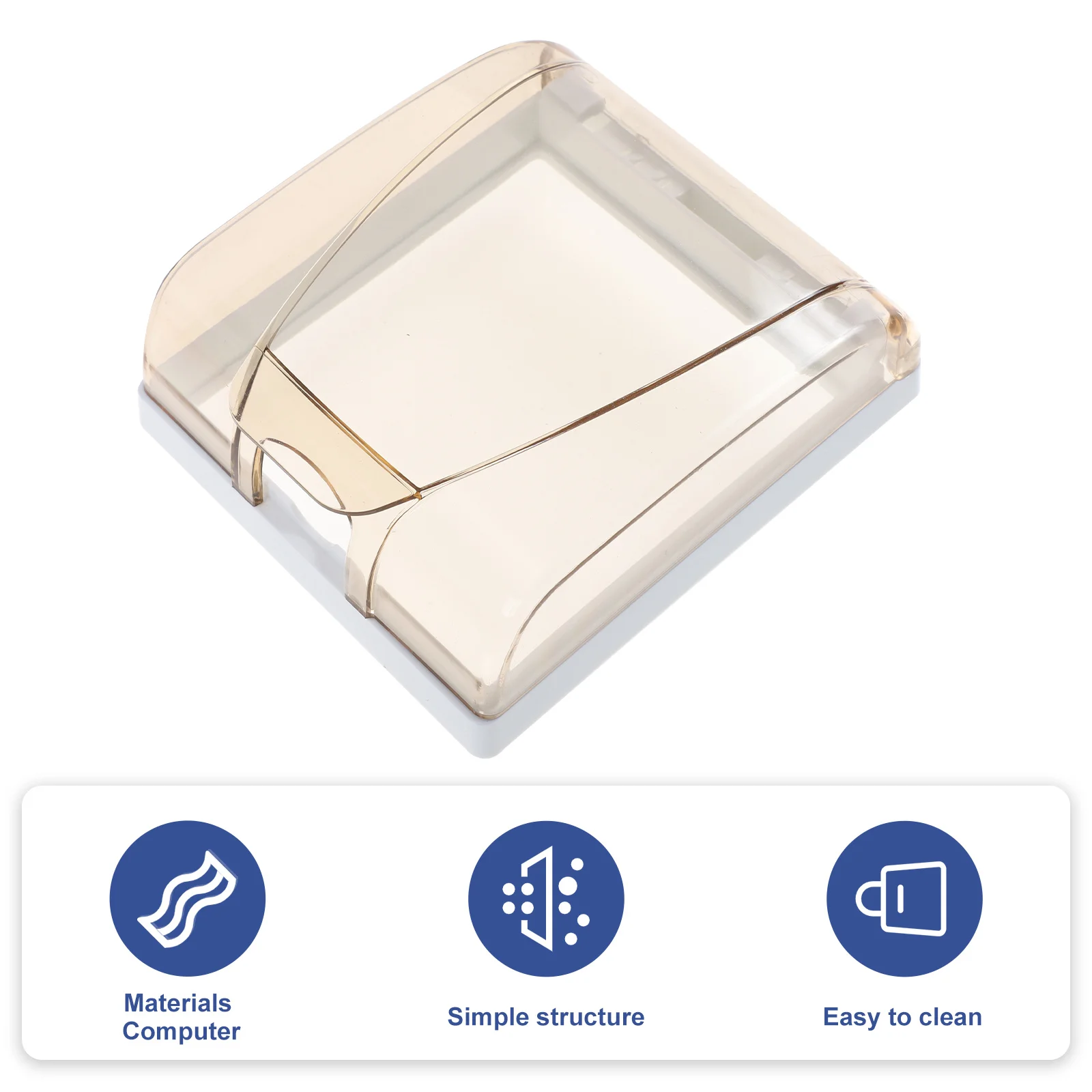 

3Pcs 86 Type Socket Box Weatherproof in Use Adhesive Design Transparent Resistant Breakage Corrosion Wall Plug Covers