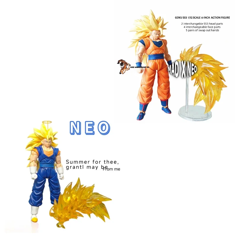 

In Stock Bandai S.H.Figuarts Dragon Ball Son Goku (Vegetto) Super Saiyan 3 (SSJ3) 1/12 Scale Action Figure Action Figure