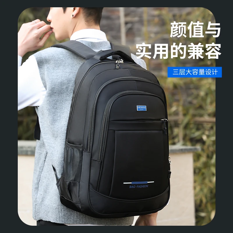 

Trendy Design Letter Logo Backpack Bag Simple Solid Color Luxury Shopper For Men's Women's Urban Use