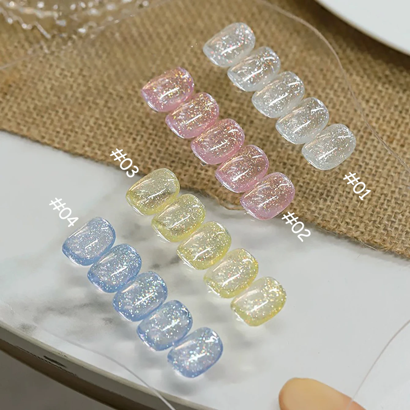 1pcs TC Sugar Dream Star Sparkling Super Sparkling Gel Nail Polish Versatile Whitening Popular Nail Art Yellow Nails Pink Nails