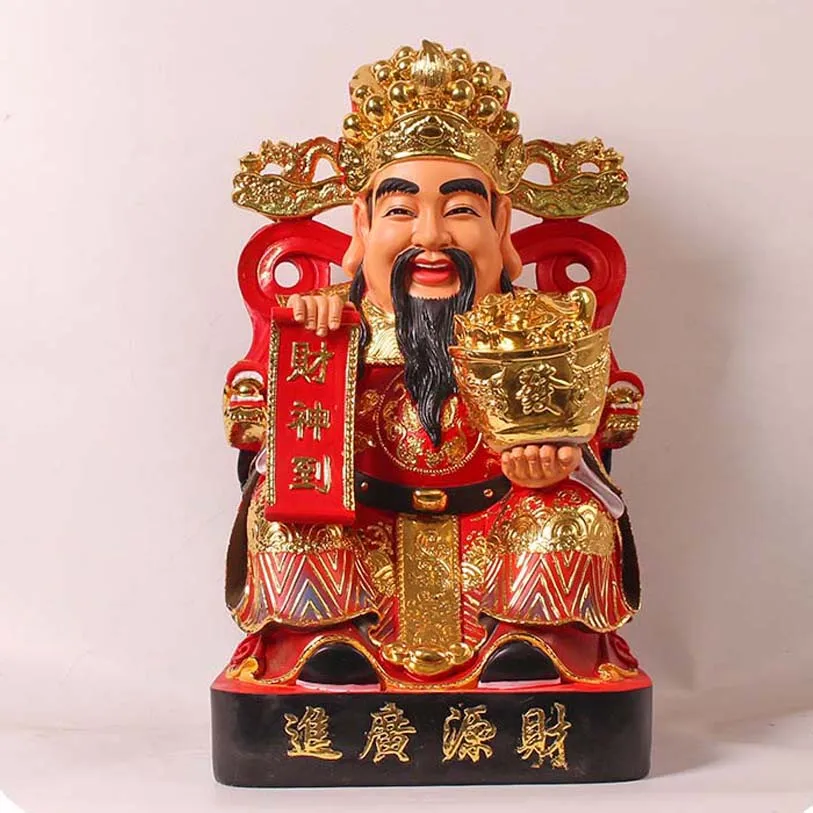 Wholesale Buddha statue HOME SHOP Altar Bring money Good luck God of wealth Recruit CAI SHEN YE Mammon