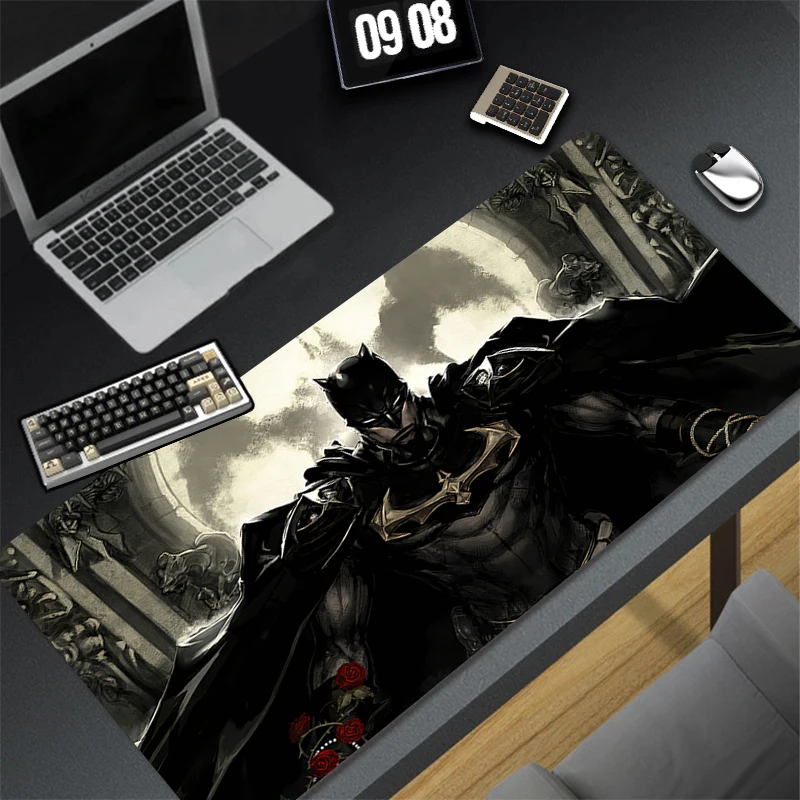 

Batmans Logo Mouse Pad Laptop Gaming Black Keyboard Rug PC Accessories Anime Speed Mousepad Gamer Cabinet Desk Mat Large Carpet