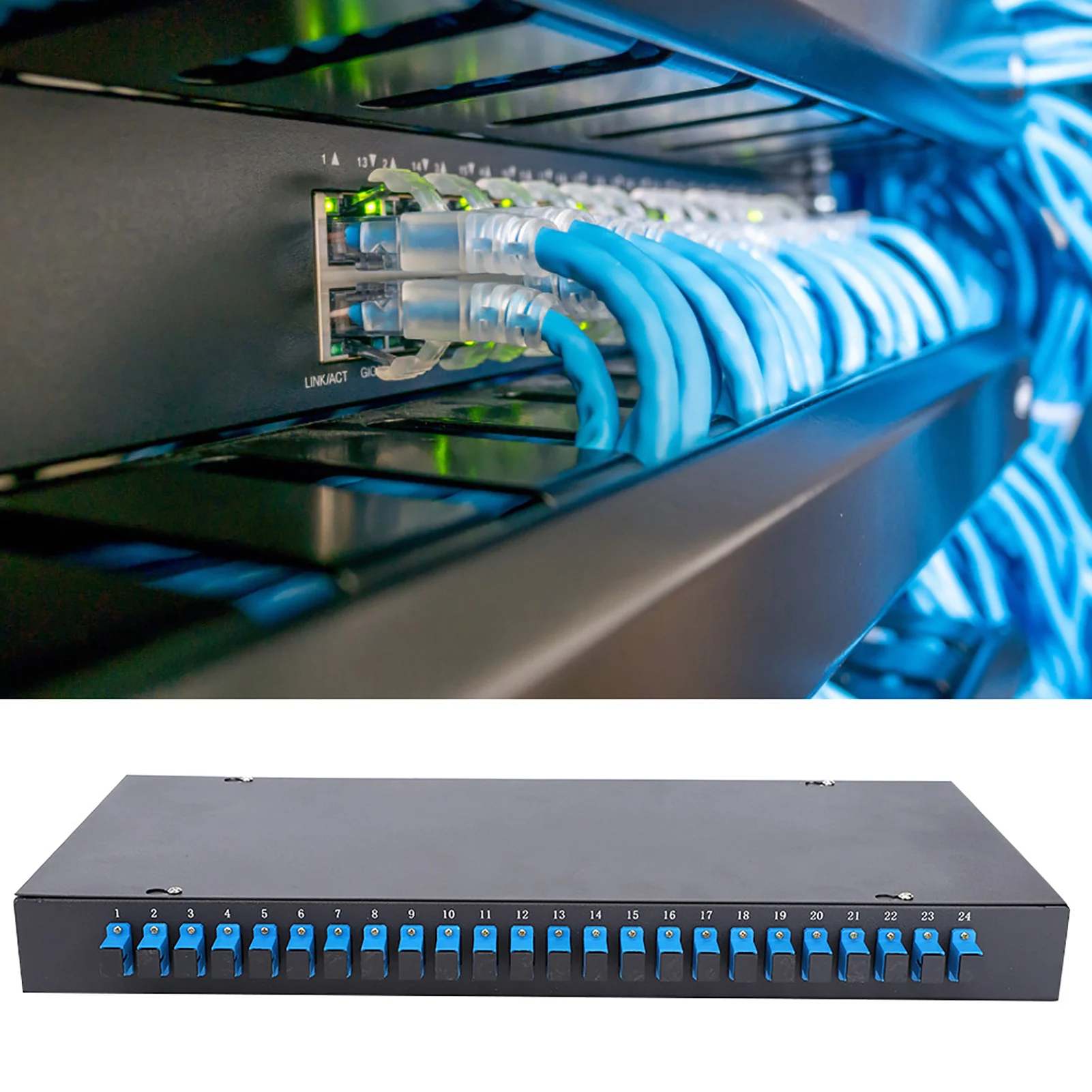 24 Port Optic Terminal Fiber Optic Box Optical Fiber Terminal Box 24 24 Port Fiber Patch Panel SC Connector Patch Panel Box