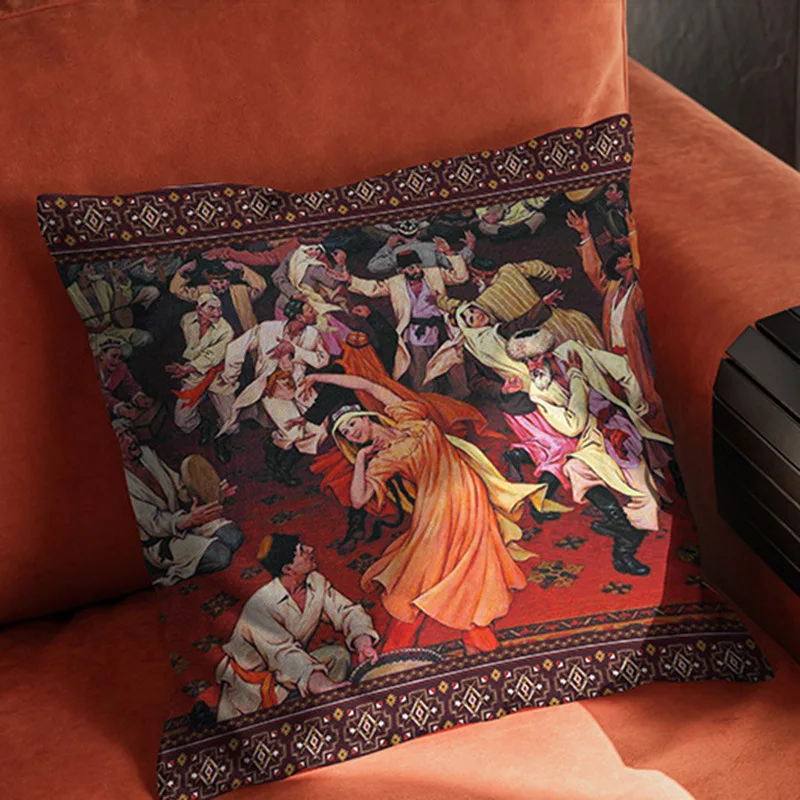 Character Cotton‑Linen Throw Pillow Cover Decorative Sofa Cushion Cover Home Decor, Cover Only No Insert