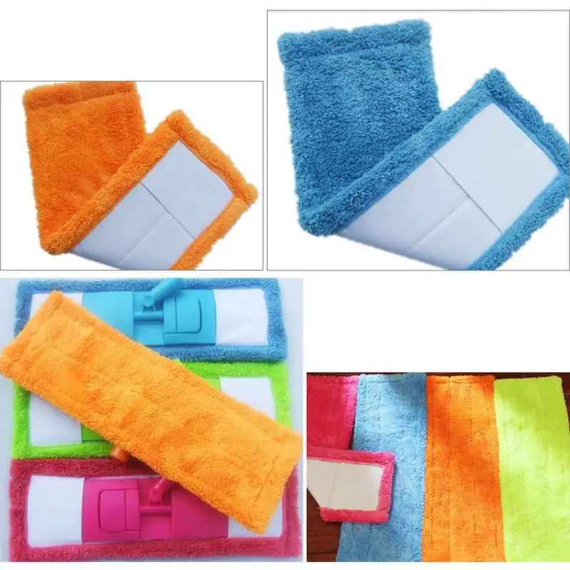 Floor Folding Flat Mop Cloth Head Coral Velvet Chenille Cleaning Rag Replacement Microfibre Household Fabric Cloth Like-minded