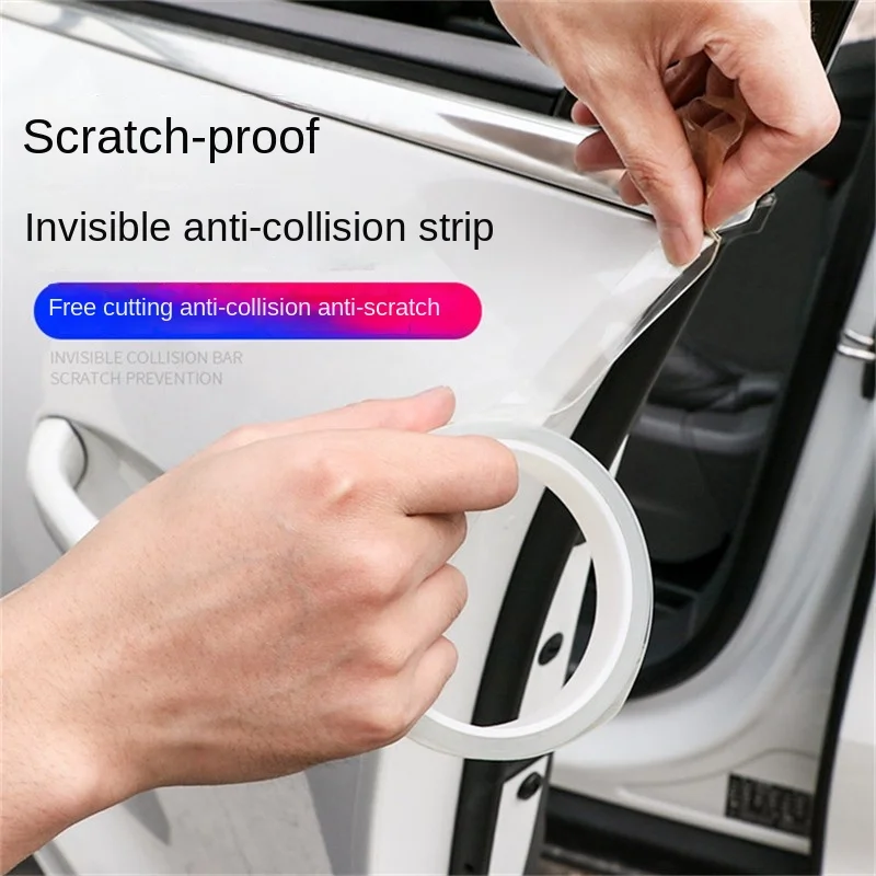 1pc 2cm*300cm Universal Clear Car Door Anti-Collision Strip Bumper Hood Edge Guard Paints Protection Film Sticker