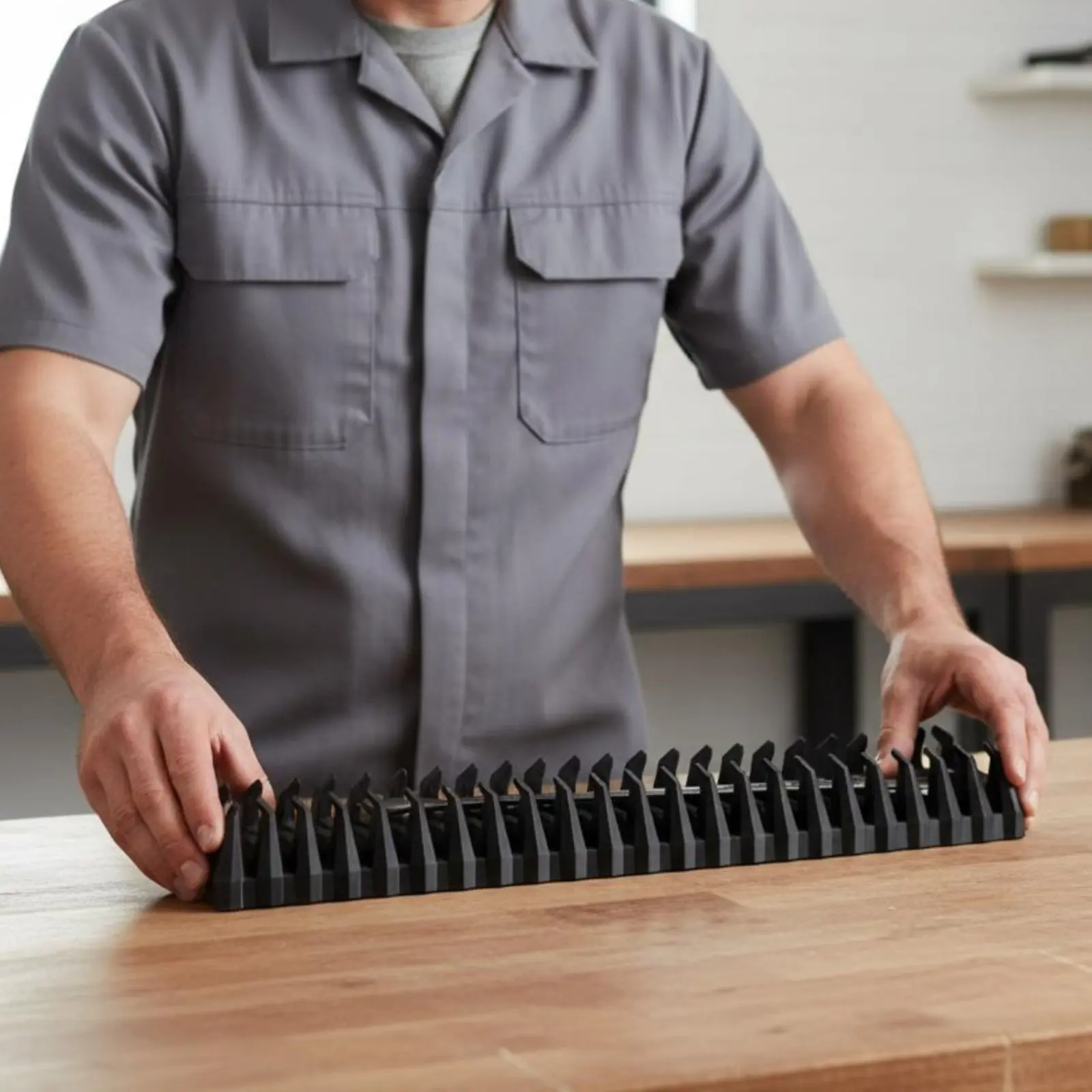 

Wrench Storage Rail Includes Size Labels Connecting Wrench Storage Rack Connecting Tool Holder Sturdy Duty for Technicians