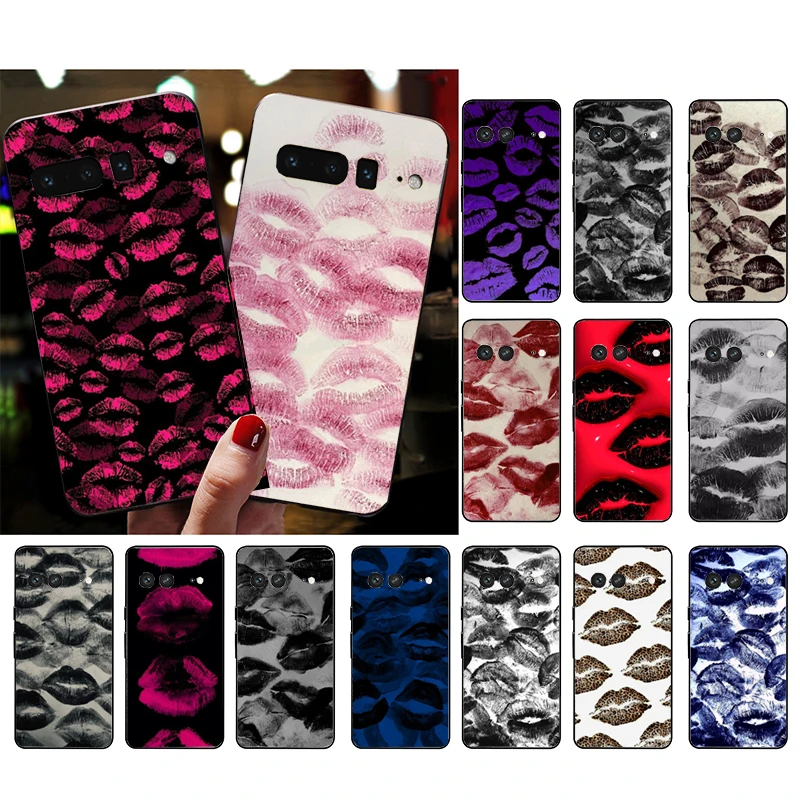 Kiss Lips Phone Case For Google Pixel 9 Pro XL 8 7 6 Pro Pixel 8A 7A 6A 4A 3A 3XL Pixel 8 7 6 5 4