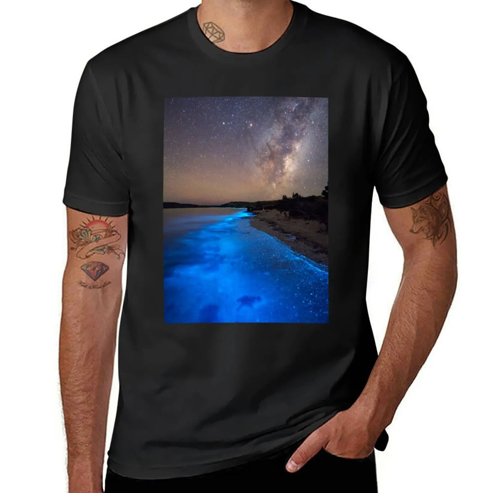 Star Twinkle Sea Sparkle T-Shirt plus sizes oversizeds customizeds funnys big and tall t shirts for men