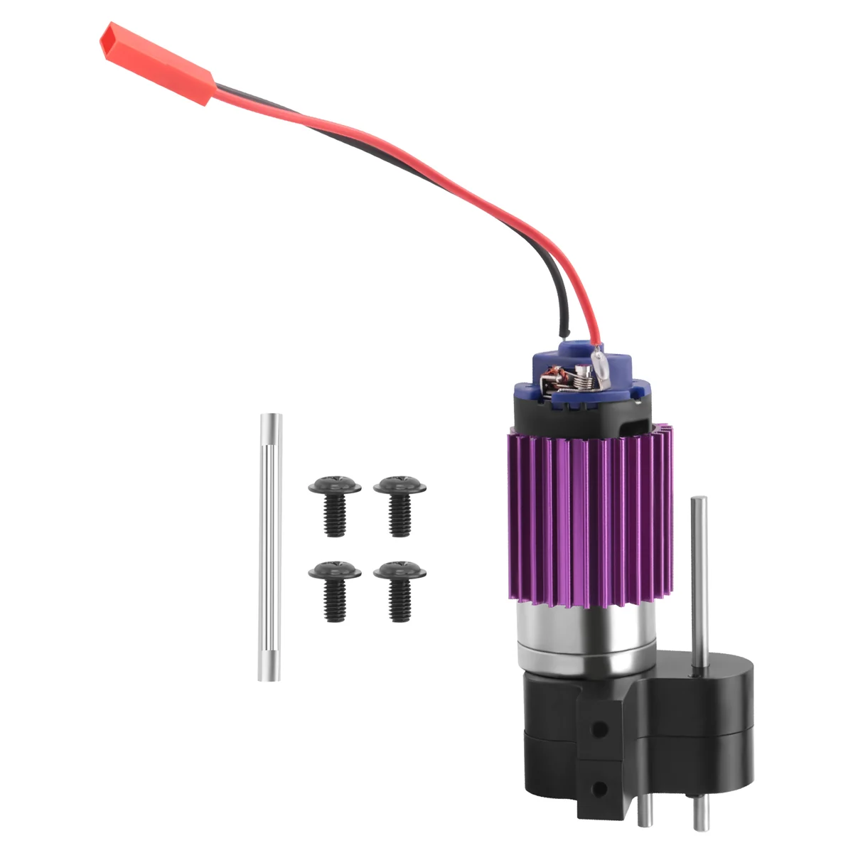 Scatola ingranaggi del motore in metallo 370 per parti di aggiornamento per auto WPL C14 C24 B24 B36 MN D90 D99 MN99S RC, nero