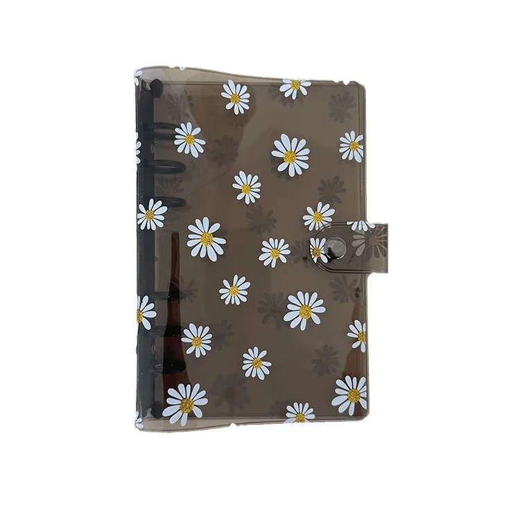 A5 A6 A7 Fresh Green Yellow Pink Daisy Loose Leaf Binder Cover Journal Sketchbook Accessories Diary Office Supplies