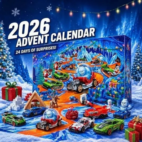 2027 New Cross-border Toy Cars Advent Calendar 2026 Toy Cars Christmas Countdown Calendar Blind Box S