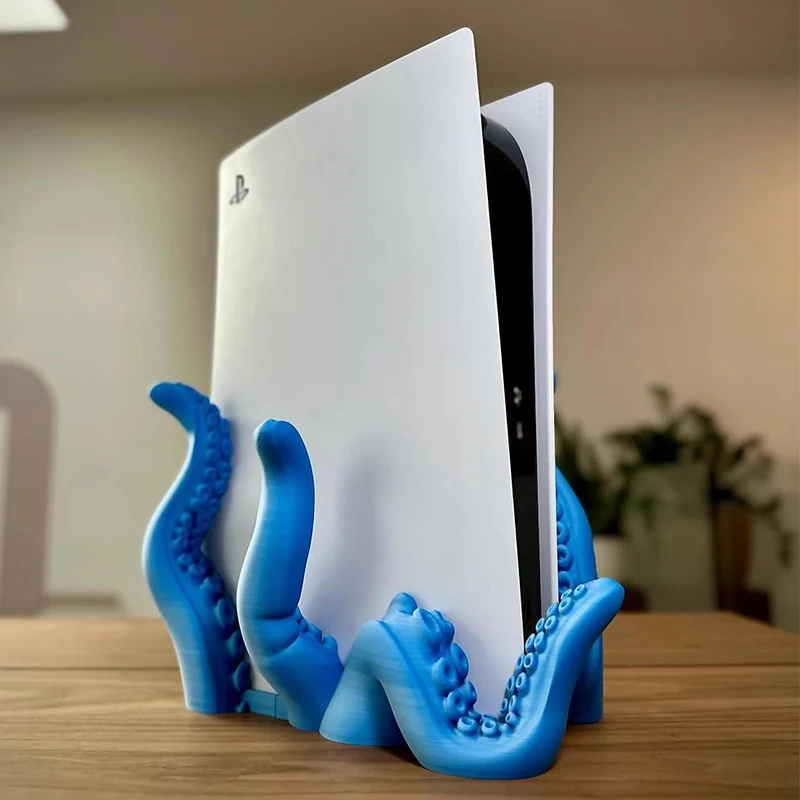 For PS5 / XBOX Series X Console Host Base Octopus Design Creative 3D Printing Holder Stand For Playstation 5 Game Accessories