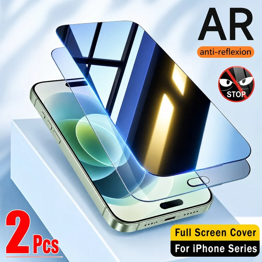 2 Stück Sichtschutz-Panzerglas für iPhone 17 17e Air Anti-Spy Displayschutzfolie für iPhone 17 Pro 17 Pro Max Kratzfest