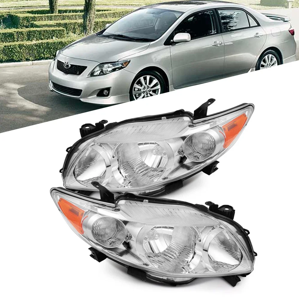 Car Headlights Assembly for Toyota Corolla E140 E150 Altis US 2009 2010 Fog Lights Map Halogen Corner Side Lamps LED Accessories