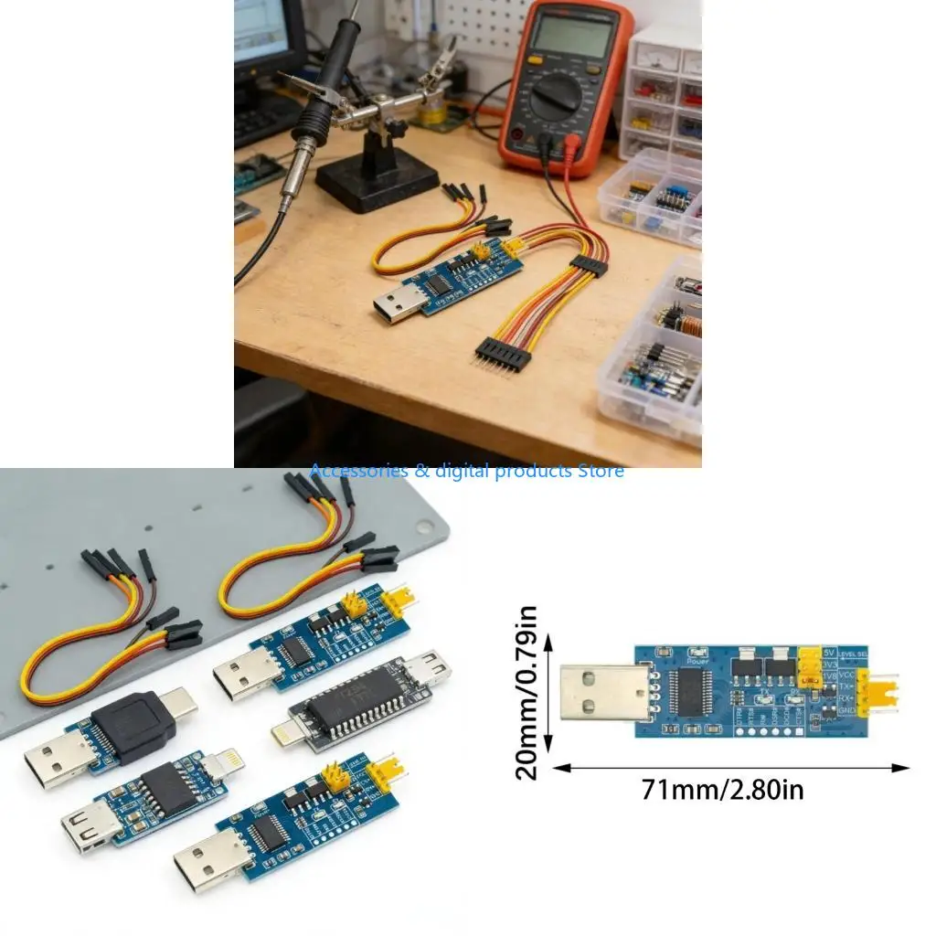 77JD FT232RL Base USB to TTLs Serials Communication Module For AVR 8051 Microcontrollers And Debugging