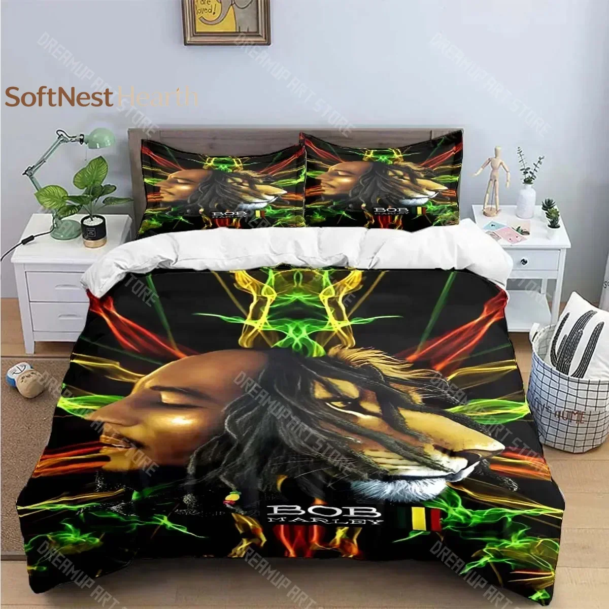2026 3D Print R-Reggae Bob Marley Singer Pattern Bedding Sets Bed Supplies Set Duvet Cover Comforter Set Bedding Set Luxury Birt