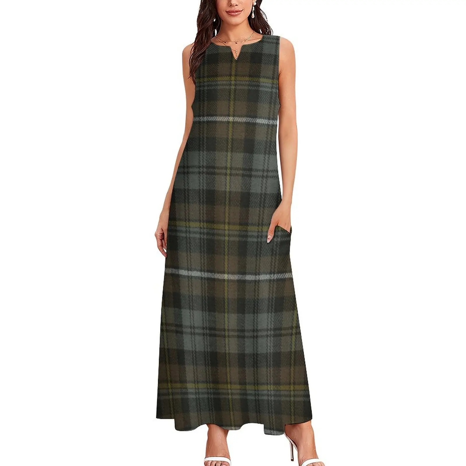 Campbell Argyll Weathered Scottish Tartan Long Dress summer dress women 2025 dresses summer summer woman dress 2025