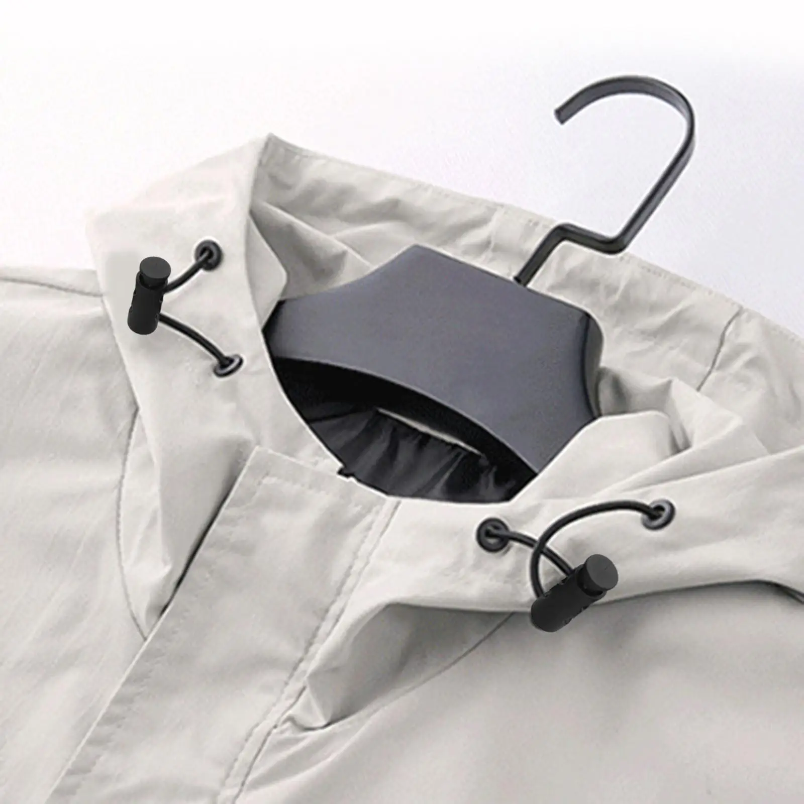 سدادات تبديل قفل الحبل البلاستيكي الأسود مع سلك بنجي مرن لأربطة الحذاء وحزام التروس الخارجية #6