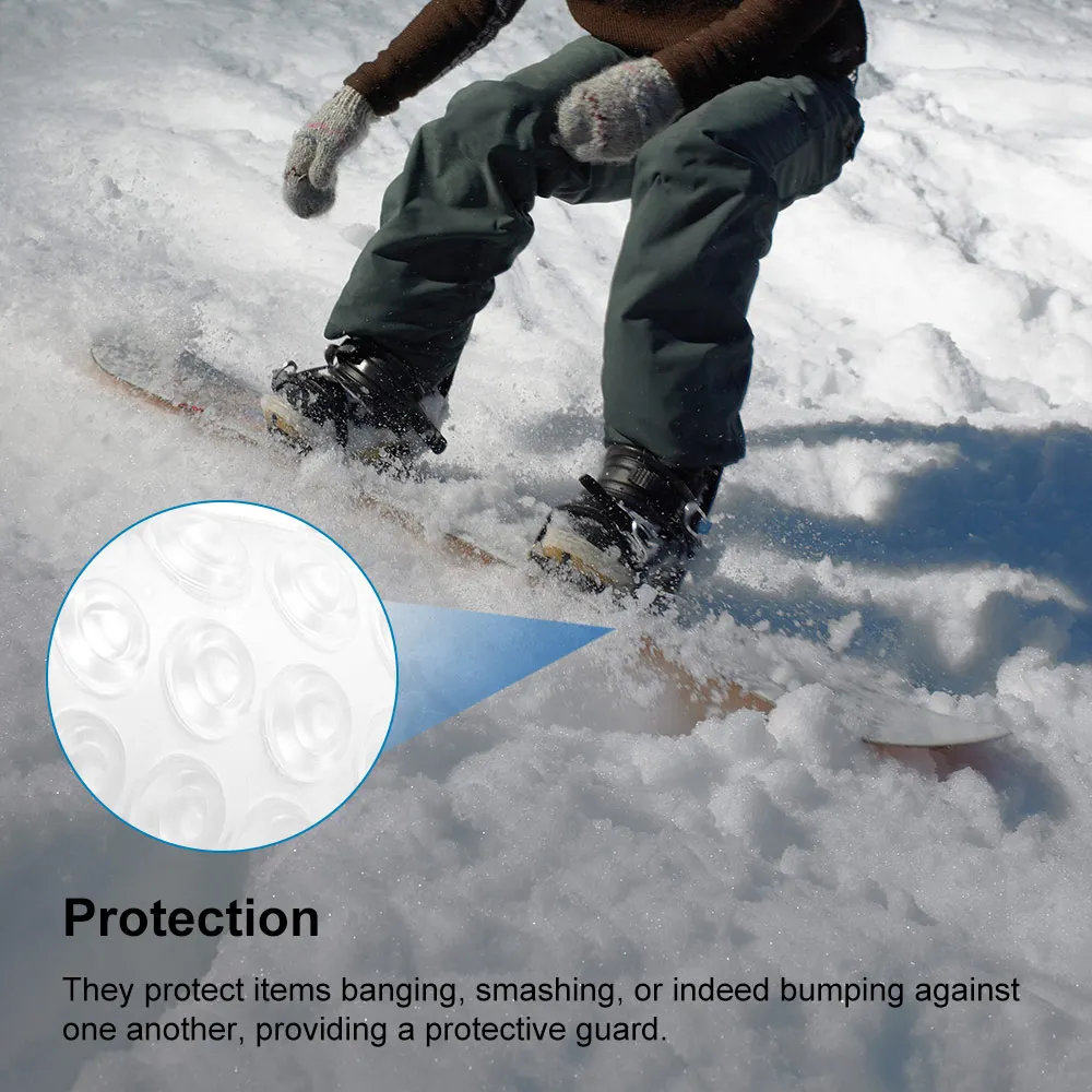 Snowboard Protective Mat Self Adhesive Silicone Mat Transparent Anti-Skid Gasket Particle Accessories For Cabinet Outdoor Skiing