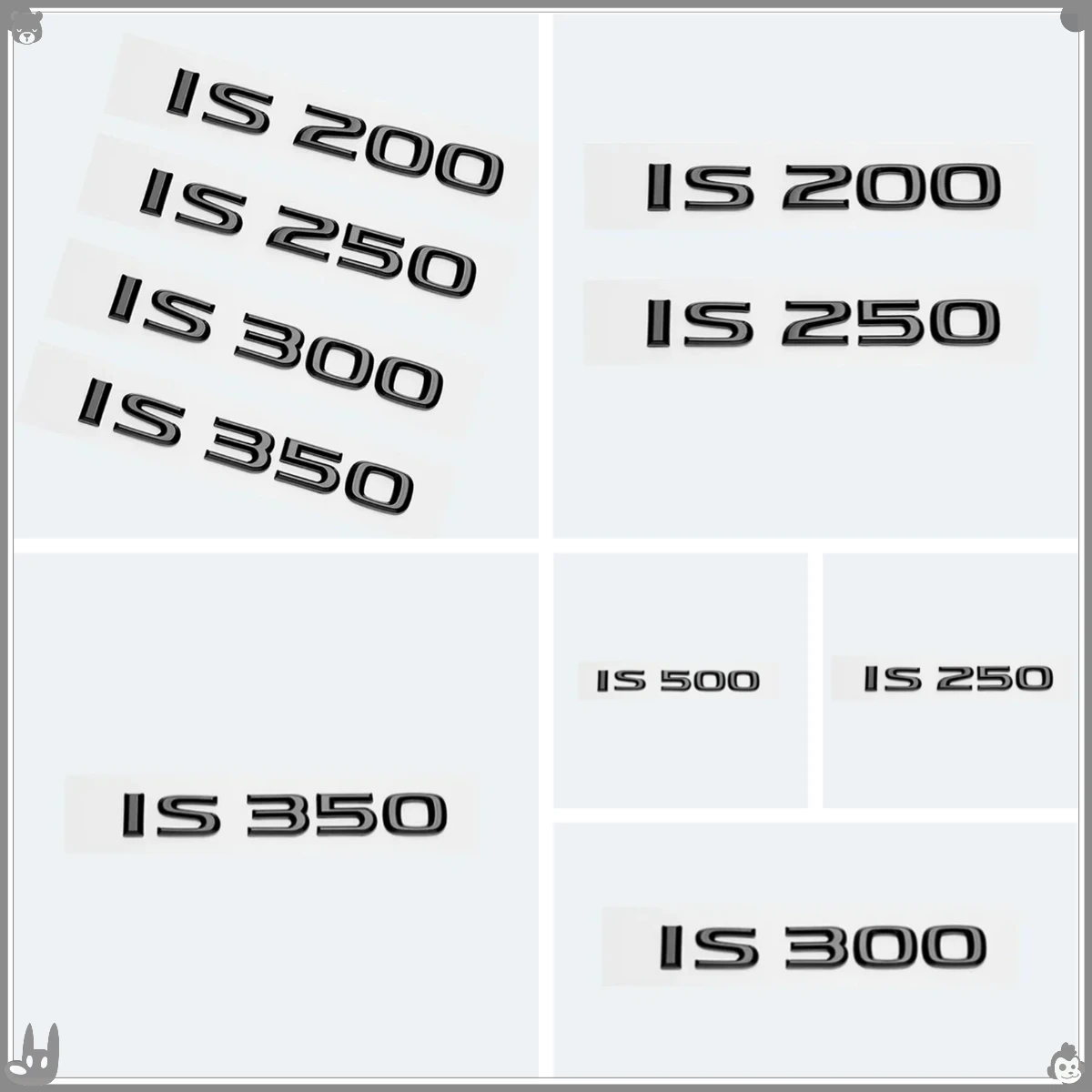 

Автомобильная наклейка для Lexus Glossy Black с буквами ABS IS200 IS250 IS300 IS350 IS300h IS200t IS500, эмблема, значок багажника автомобиля, аксессуары