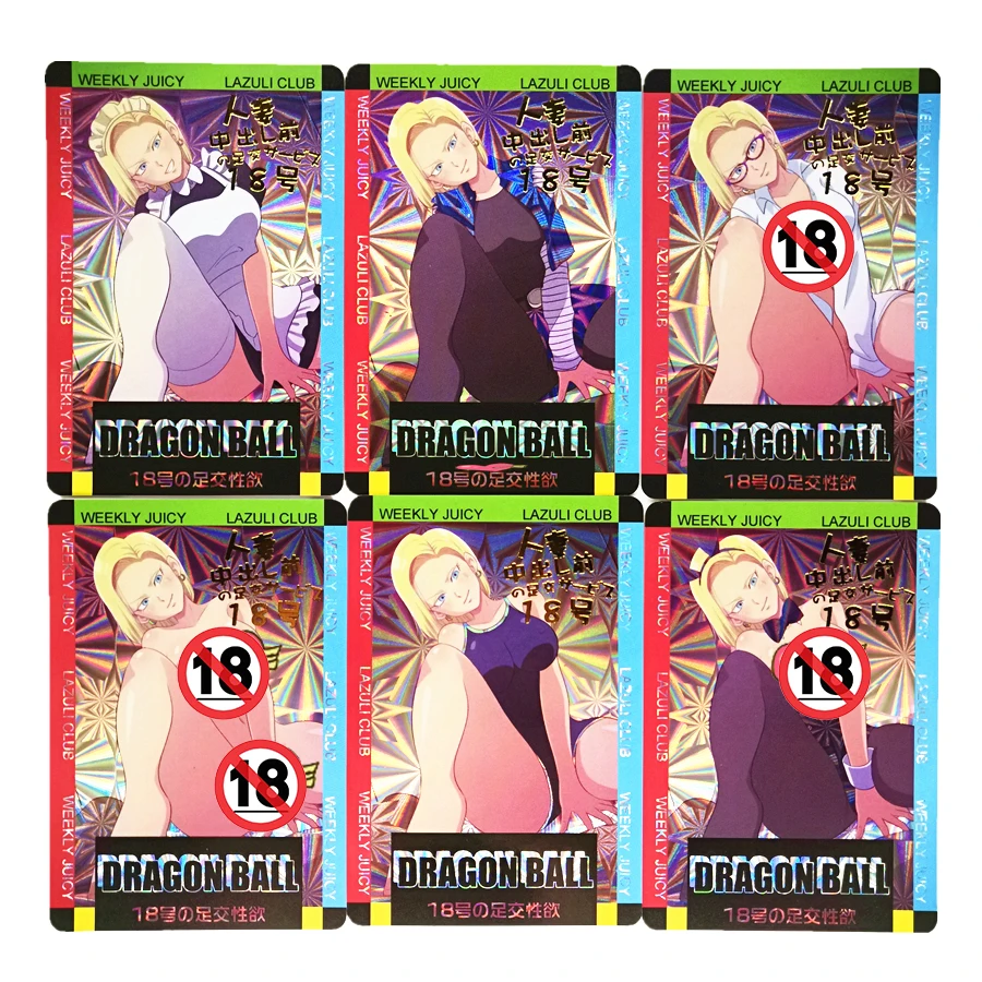 12pcs/set Android 18 H Sexy Bunny Girl Super Saiyan Dragon Ball Z Heroes Battle Card Game Collection Cards