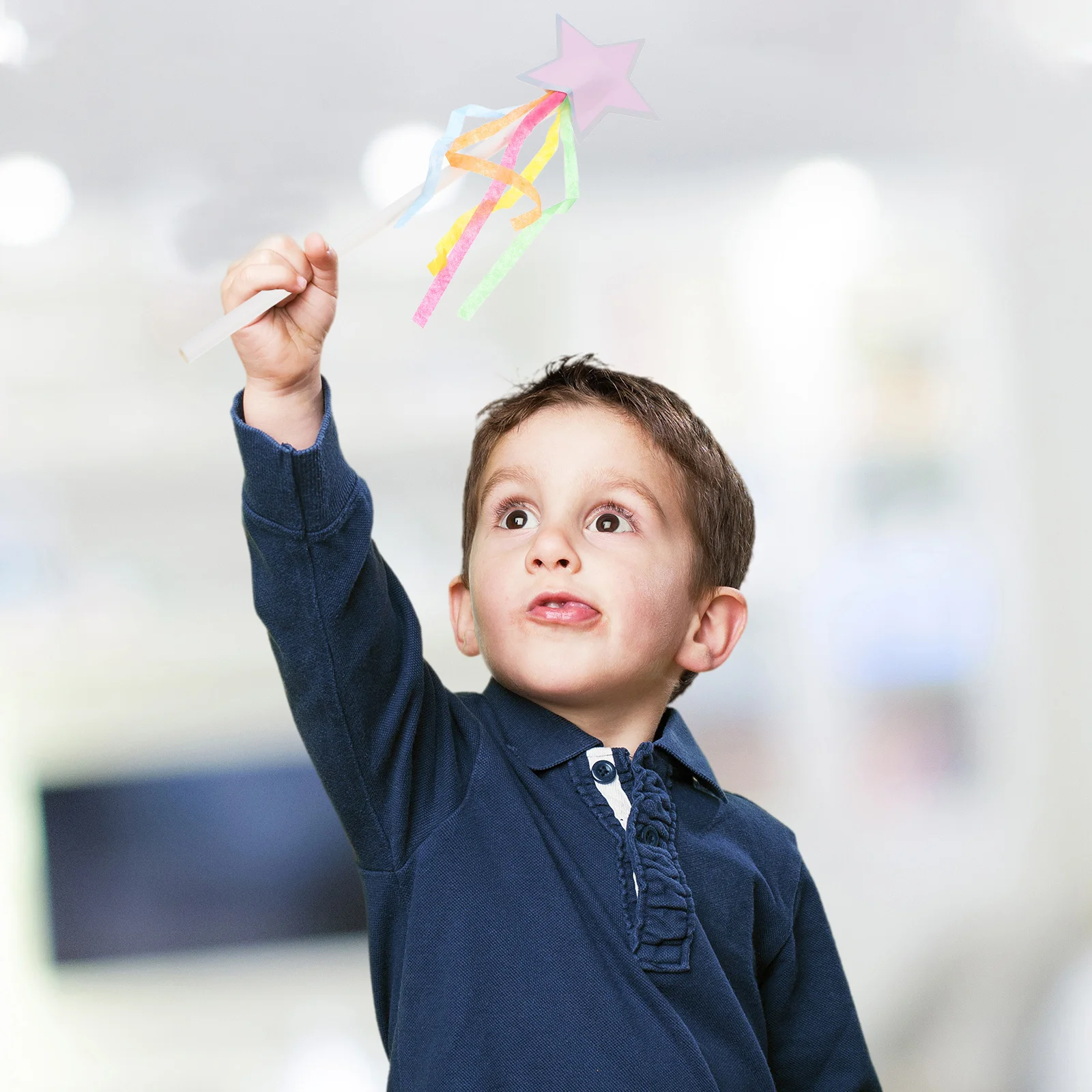 

8 шт., бумажные волшебные палочки со звездами, легкая волшебная палочка для дня рождения, косплея, реквизит для выступления на сцене, звездная палочка