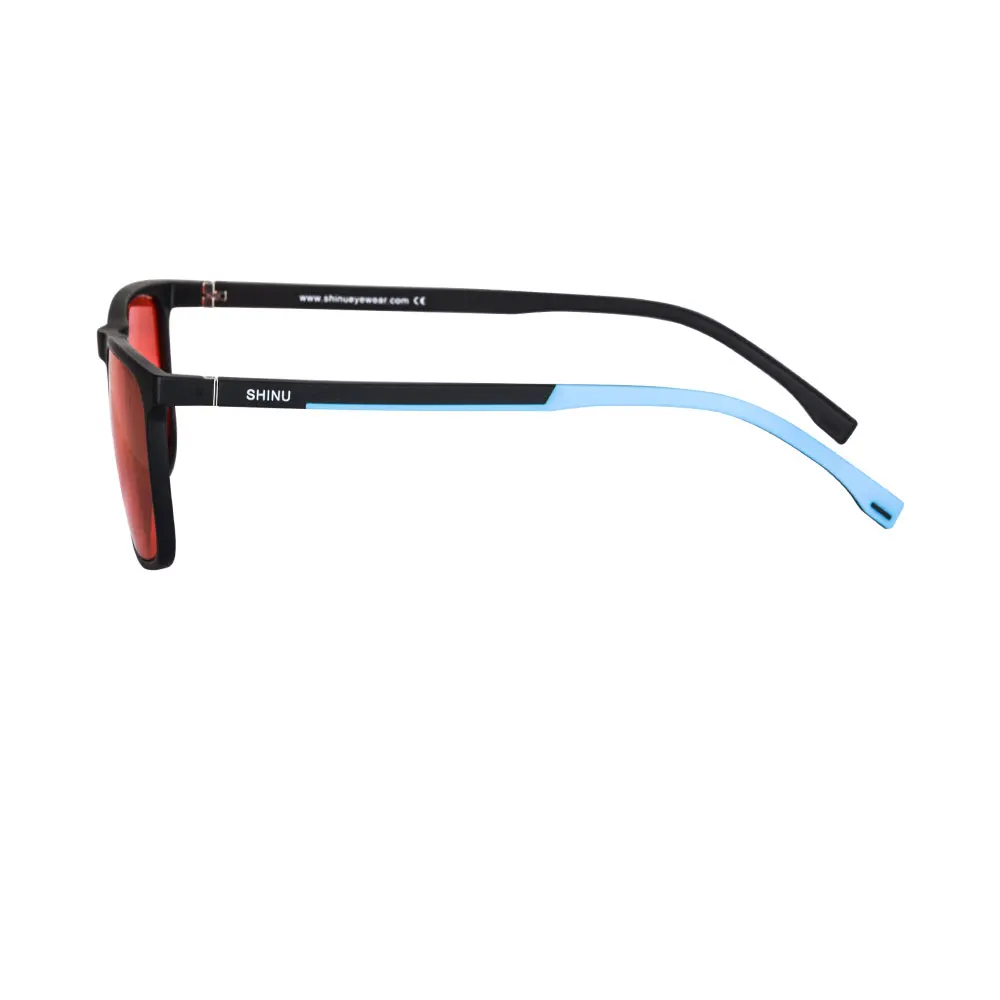 SHINU Good Sleep Blaulicht-blockierende Brille für Herren, rote Gläser, Anti-Grünlicht, beseitigt die Belastung der Augen, kann individuell angepasst werden – Detail 10