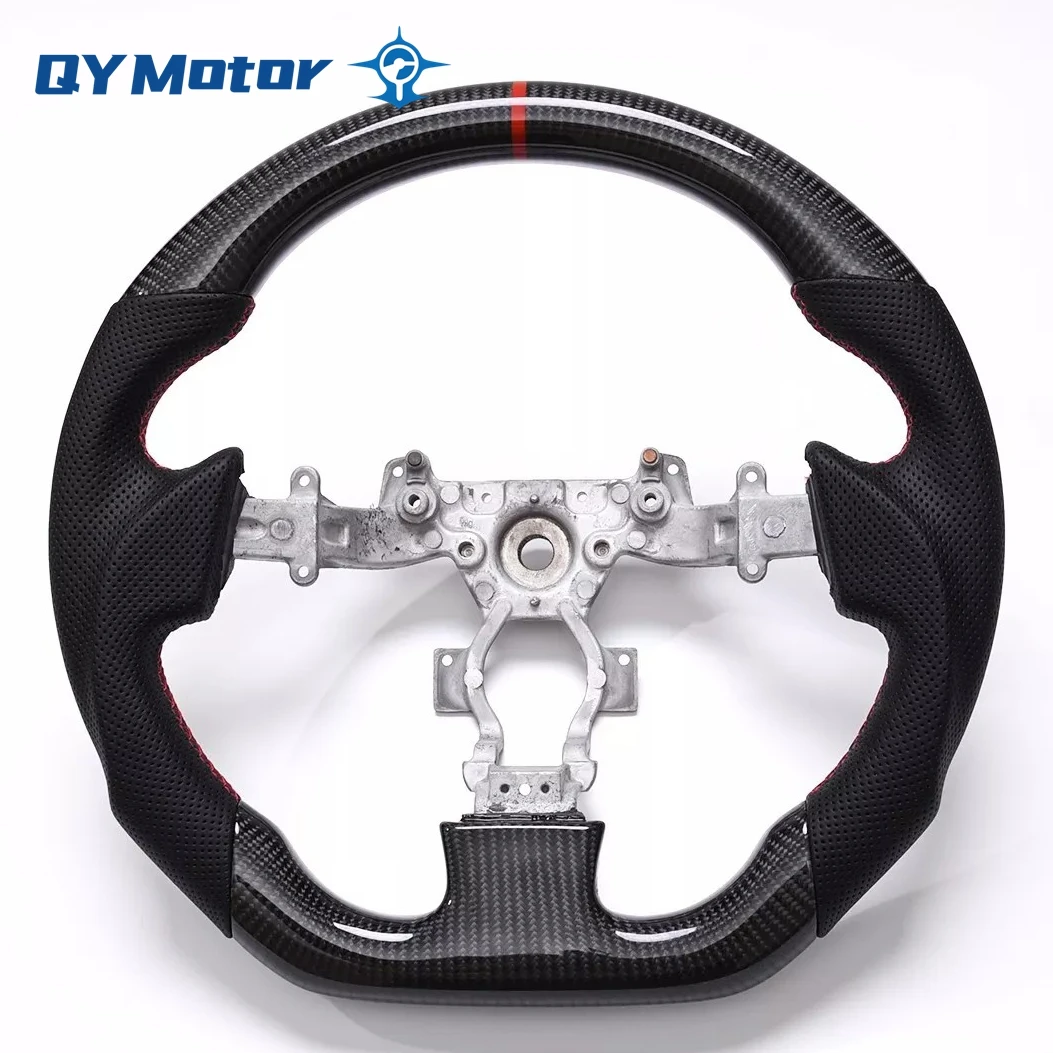 

Real Carbon Fiber Customized Racing Steering Wheel Perforated Leather Fit For Nissan GTR R35 Wheel 2007-2016 Racing Sport