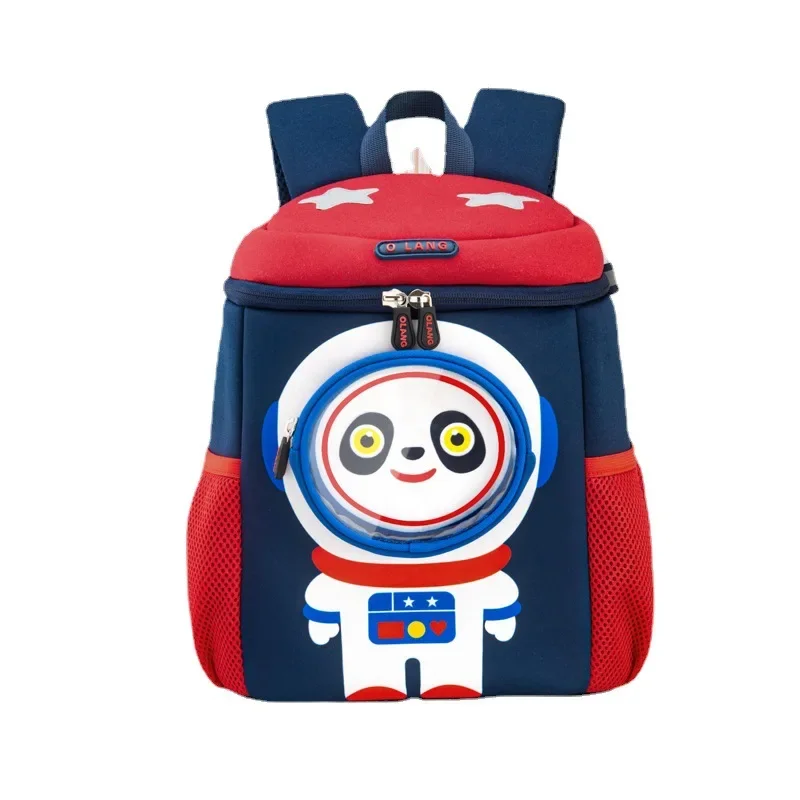 Tas punggung kapasitas besar, tas ransel anak perempuan, tas sekolah kartun astronot, tas punggung perlindungan tulang belakang, tas buku perjalanan