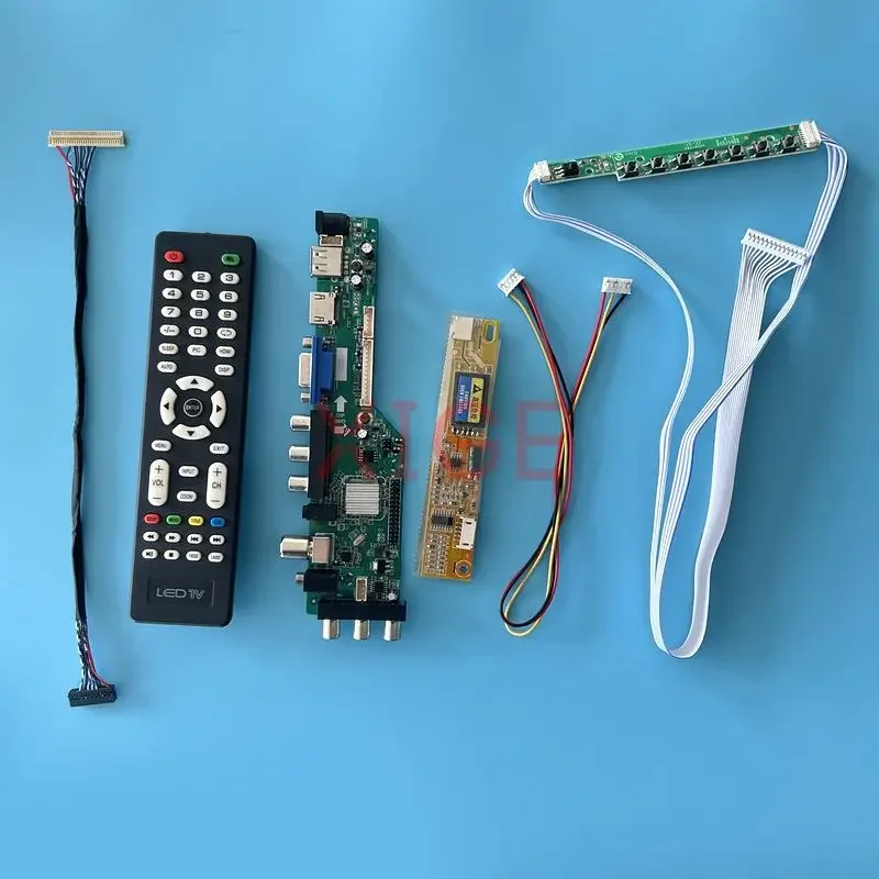 

LCD Driver Board Fit QD14XL07 QD14XL12 QD14XL20 Digital Signal DVB Kit 1024*768 30Pin LVDS IR+AV+USB+HDMI+VGA 1CCFL LCD Monitor