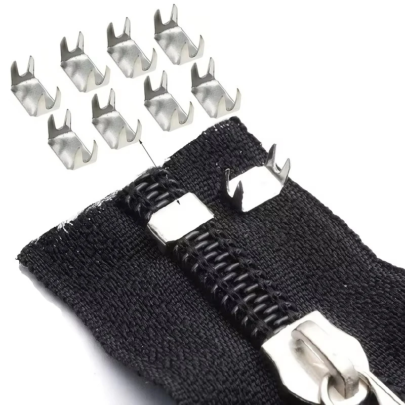 20PCS 5# Zipper Stop Metal Clasp Claw-Style Tail Four-Claw End Zipper Head Tail Regulation Four-Claw Code Card Stop