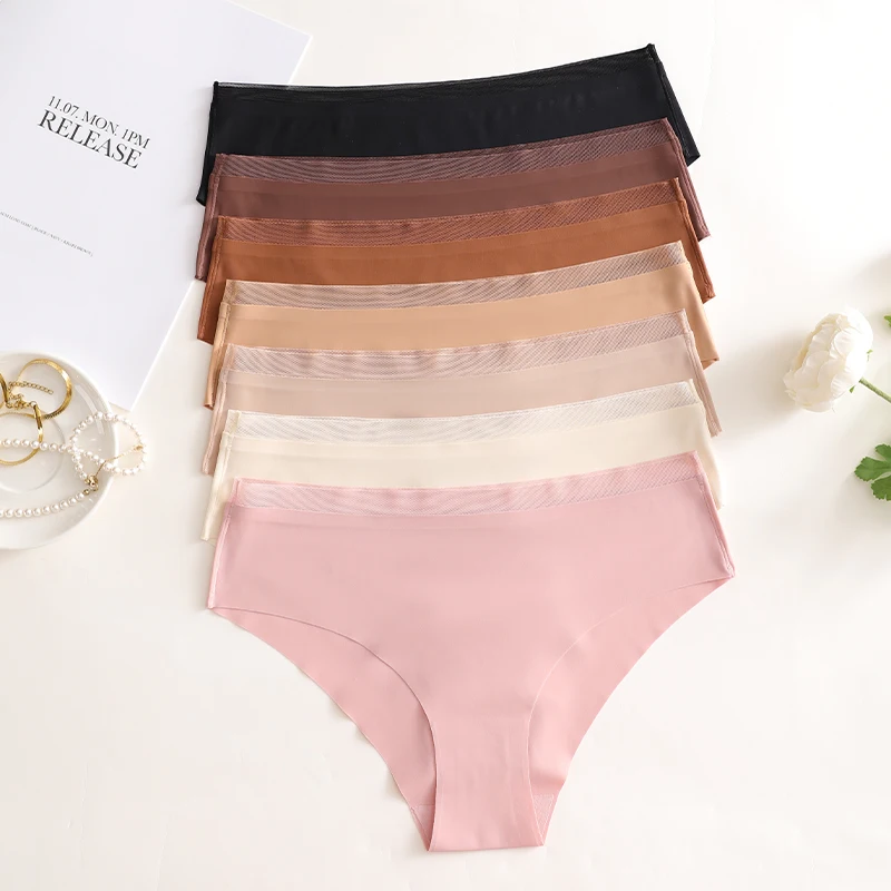 Hot Sale Woman Seamless Panties Laser Cut Ice Silk Invisible Ladies Seamless Underwear