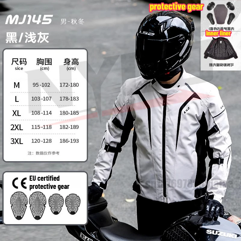 

Original LS2 Motorcycle Jacket Pants LS2 SEPANG Windproof Warm Motorbike Jacket Men Women Anti-fall CE Level Motocross Jackets