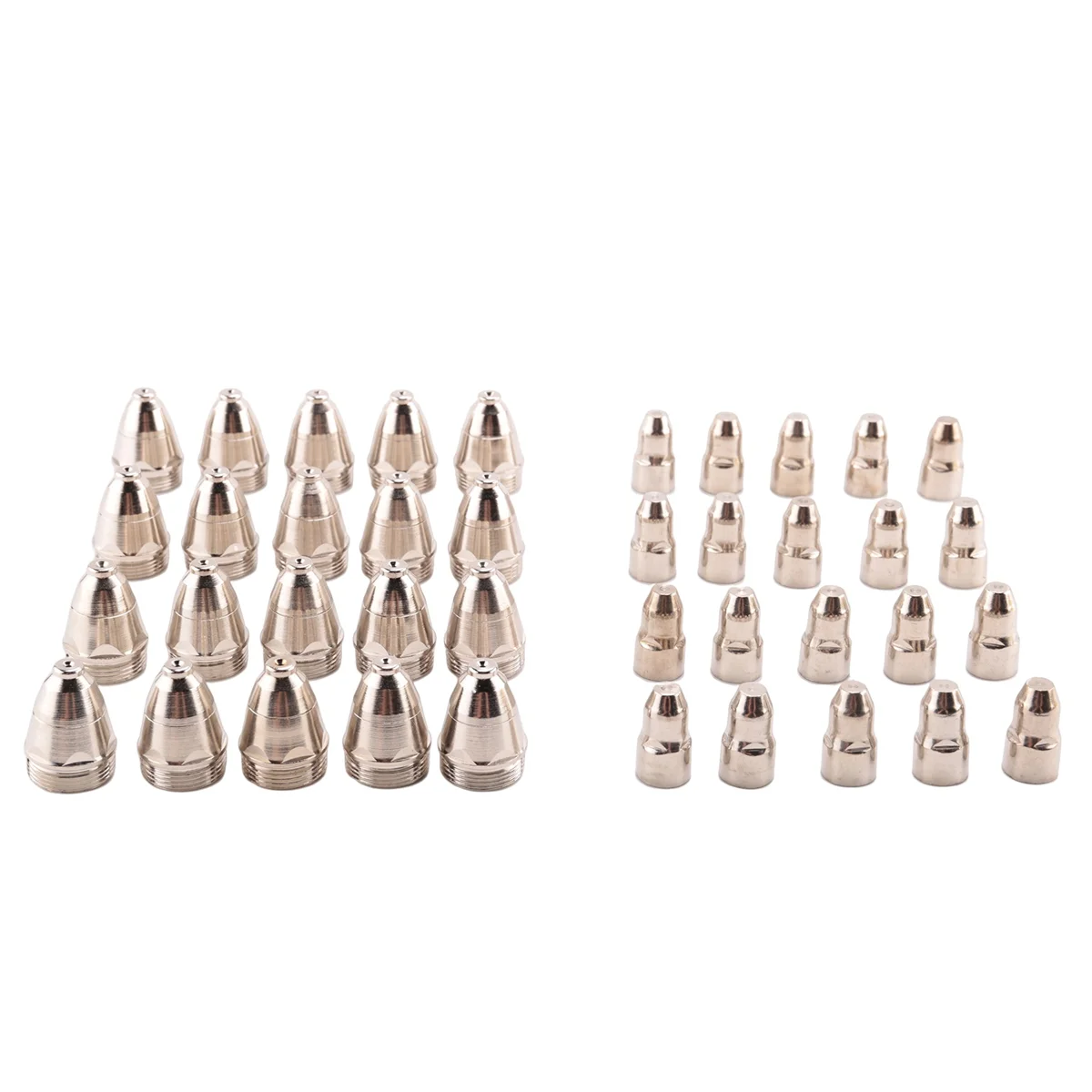 40Pcs P80 Nozzle/Tip Electrode Consumables Plasma Cutting Torch Spare Parts Accessories 1.3mm