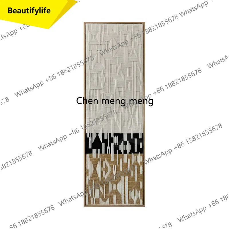 

A55 Wabi-sabi wind entrance three-dimensional hanging painting rope art abstract geometric decorative painting living room bedro