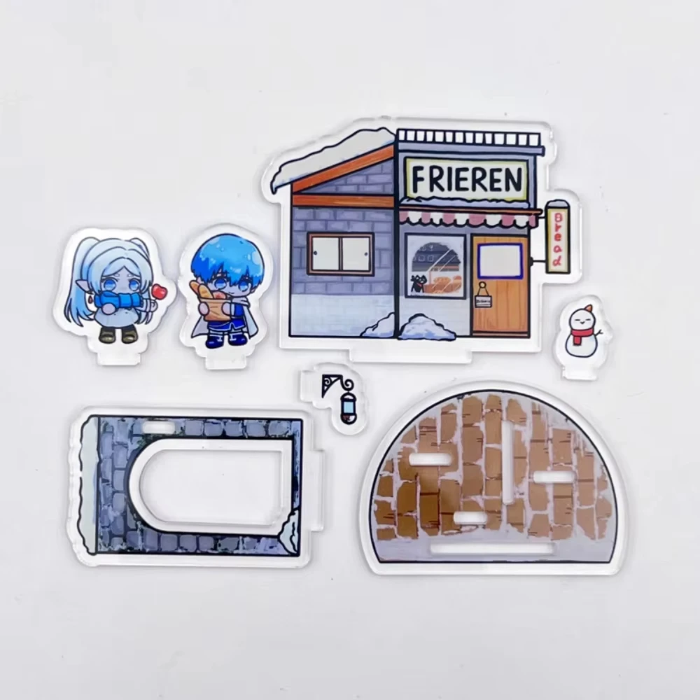 Anime Frieren: Beyond Journey's End Acrylic Stand Figure Frieren Himmel Cute Q-version Original Desktop Ornament