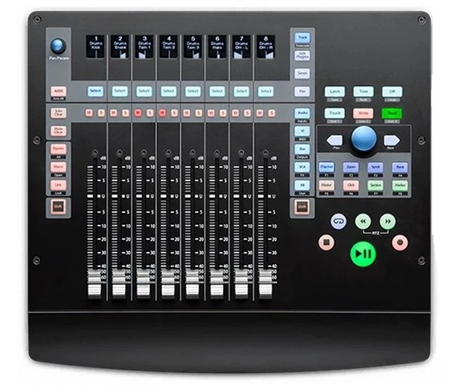 8 16 Channel MIDI Control Station with Electric Faders Portable Audio Mixer for Home and Studio Music Creation