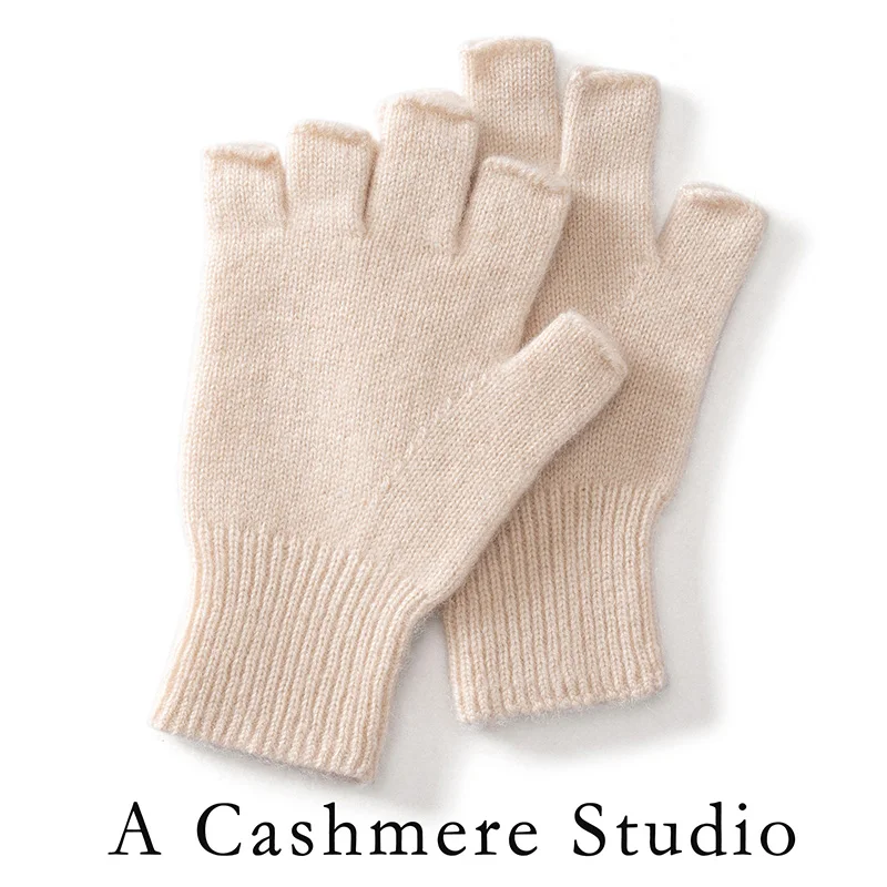 high-quality-cashmere-unisex-half-finger-gloves-winter-outdoor-sports-knitted-five-finger-gloves-solid-color-warm-gloves