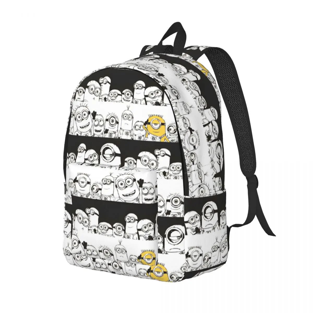 Minions The Rise Of Gru Backpack Student Unisex Polyester Hiking Backpacks Durable Cute High School Bags Rucksack