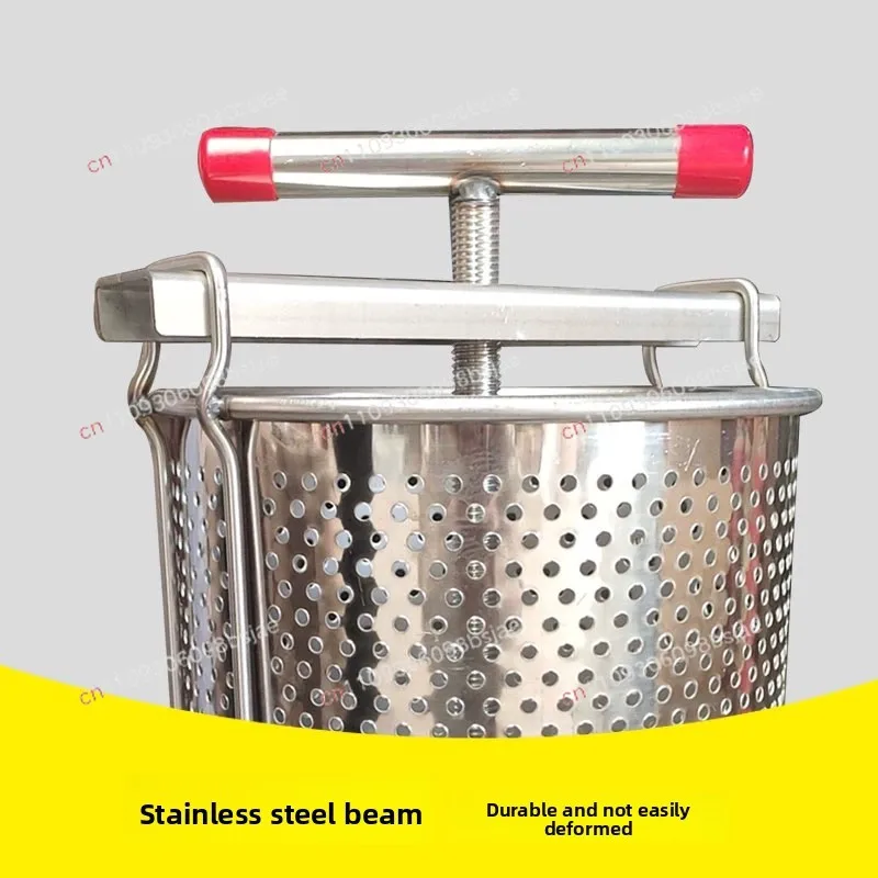 Stainless Steel Honey Extractor Manual Beeswax Honeycomb Press Fruit Wine Press Natural Juice Machine Beekeeping Equipment