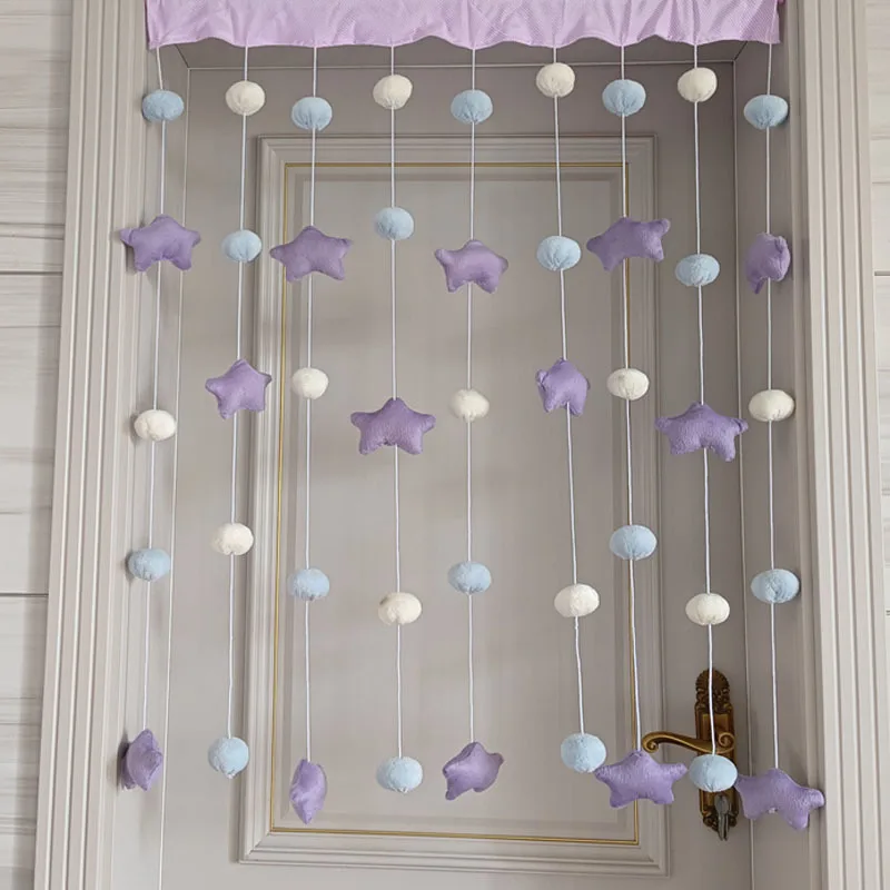 الأرجواني ستار نمط المطبخ ستارة قصيرة نافذة معلقة ستائر المدخل الزخرفية ستارة باب الحمام فتاة غرفة نوم Partiton #2