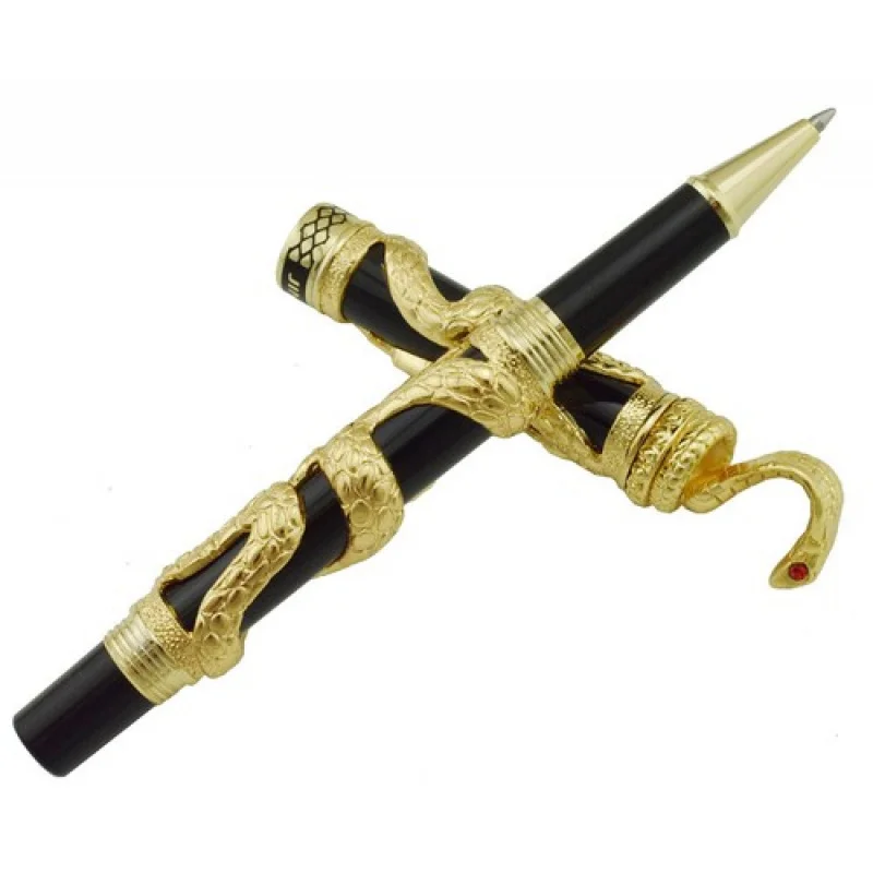 

A+ Jinhao Snake Vintage Rollerball Pen Golden Cobra 3D Pattern Collection Gift Pen