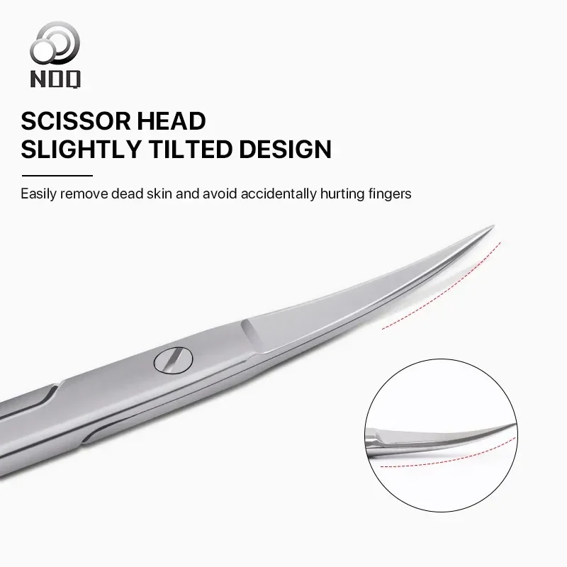 Russian Manicure Scissors Curved Tip Scissors Professional Stainless Steel Nail Dead Skin Remover Nail Clipper Salon Nail Tools