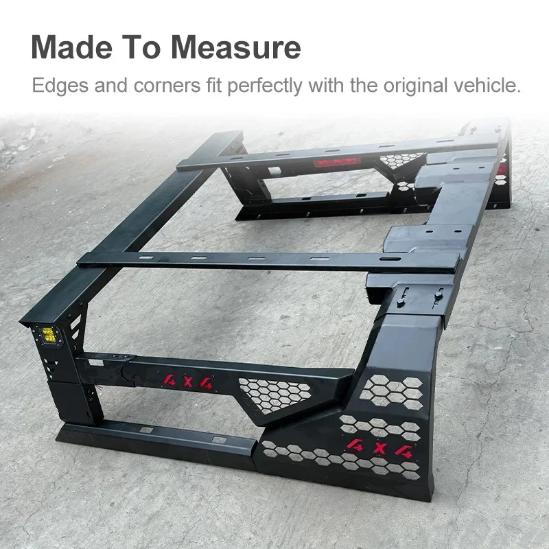 AutoParts Realm Store - Hot Selling KingUniversal Mangane Steel Roof Rack 0KG Capacity Adjustle Multi Functional Cage Truc