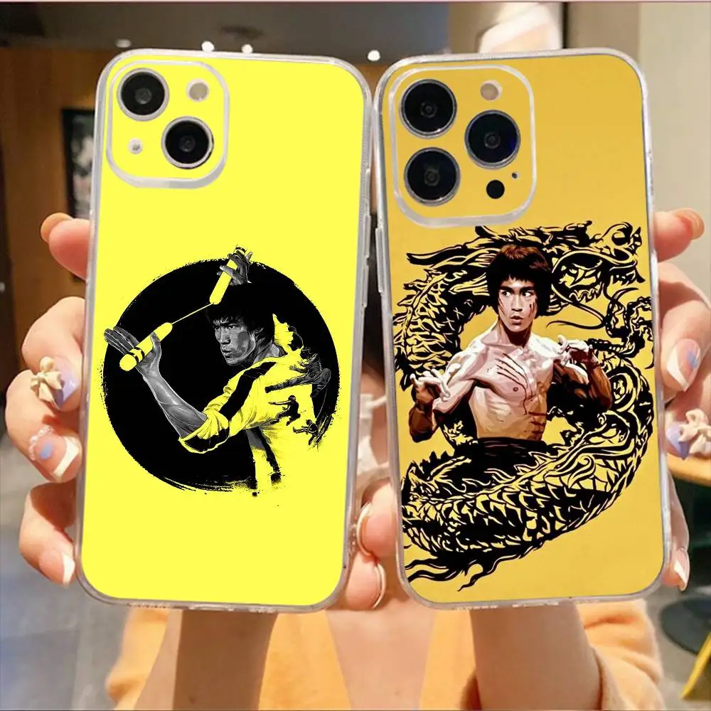 Чехол для телефона B-Bruce L-Lee Li Xiaolong Kung Fu для iPhone 17, 16, 15, 14, 13, 12, 11 Plus, Pro Max, мягкий прозрачный чехол
