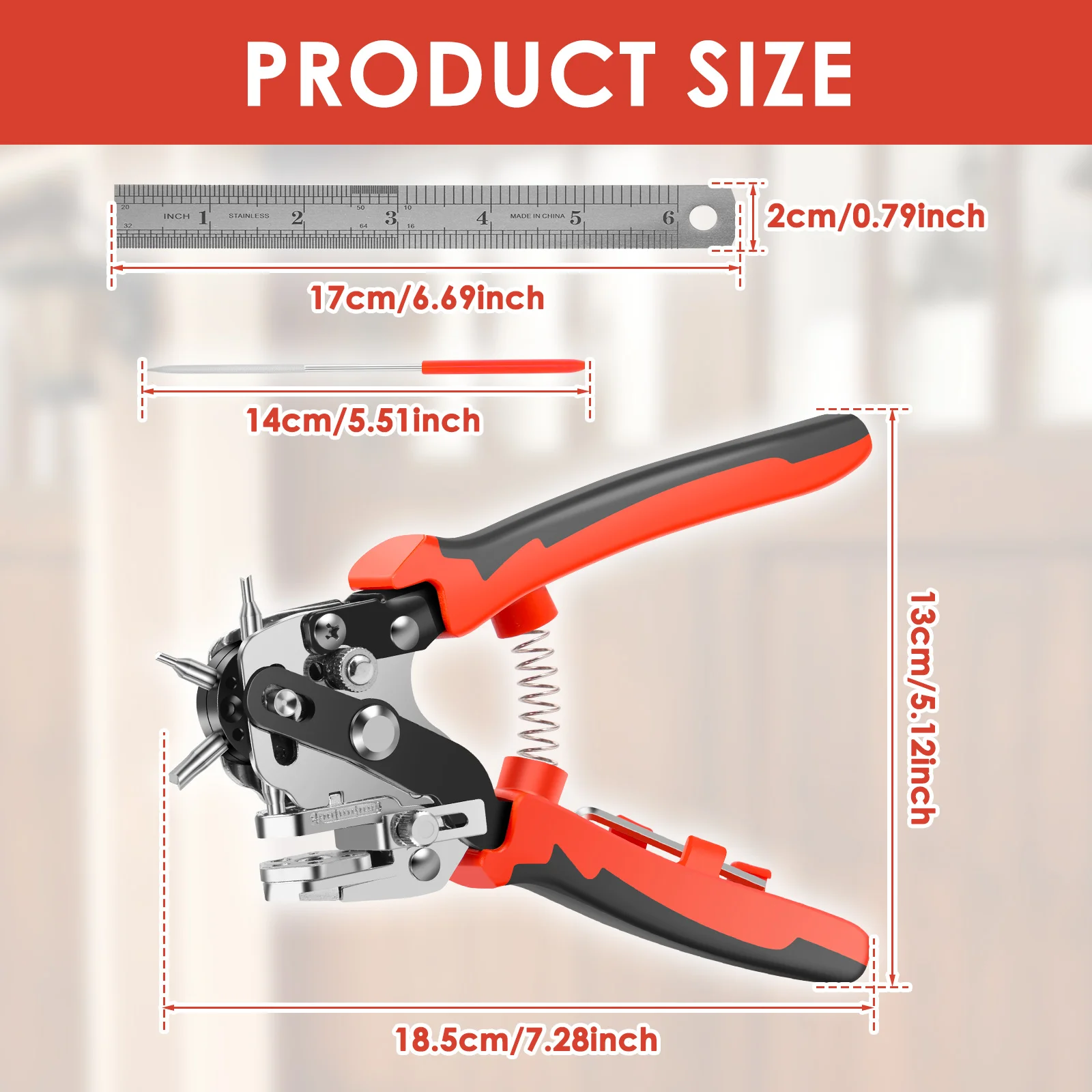 الجلود ثقب لكمة أدوات جلدية لكمة ذو طيات متعددة الوظائف حزام ناخس لتقوم بها بنفسك أداة ملاكمة حزام ثقب الناخس الحرف أداة