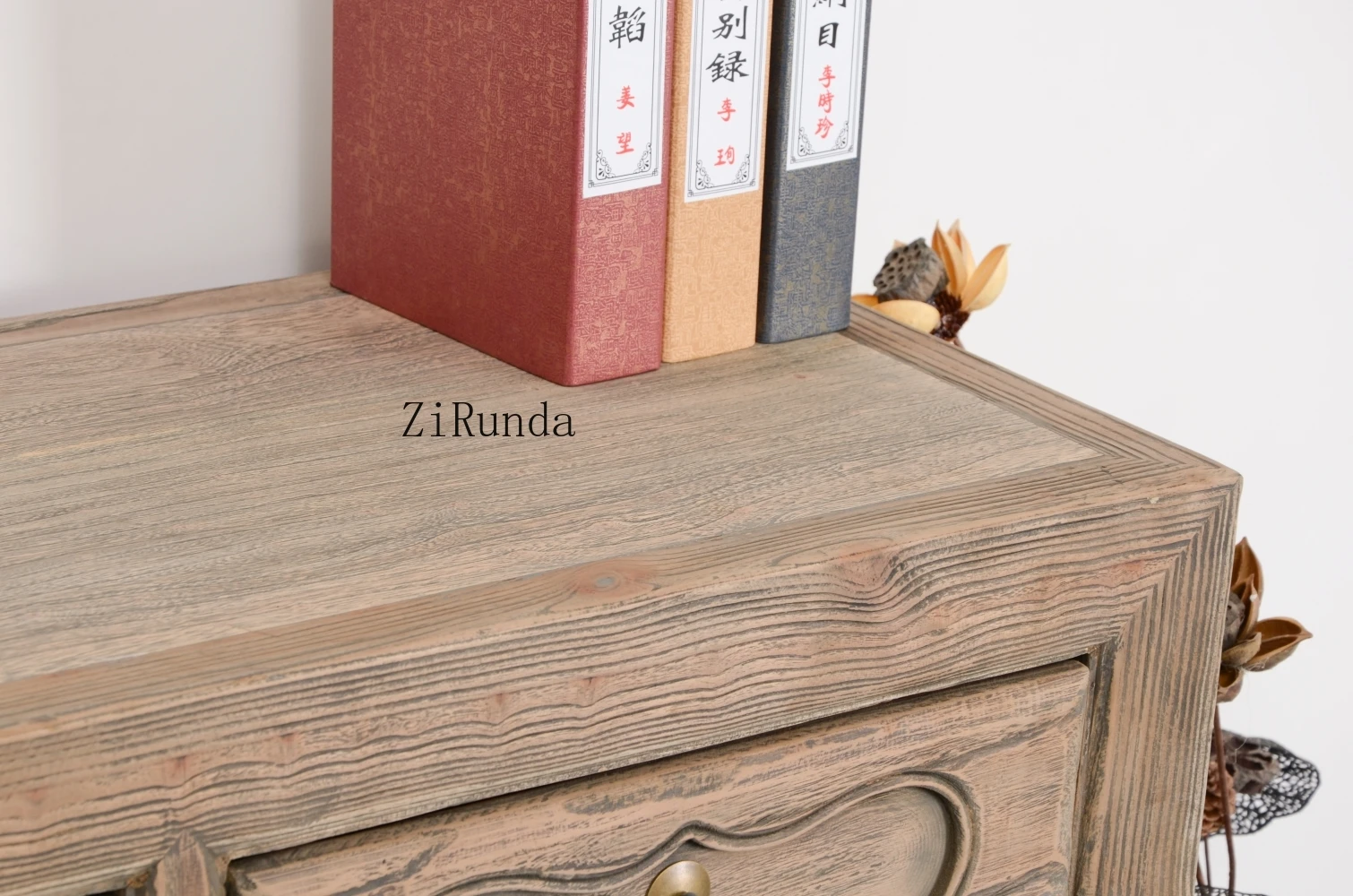 أثاث خشبي على الطراز الصيني الكلاسيكي، قشرة تقليد، خزانة جانبية منزلية، مقبض نحاسي على الطراز الصيني الكلاسيكي #4