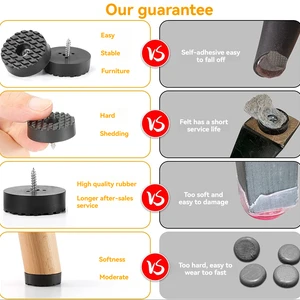 Weiche Gummi -Laufbänder für Möbel, Couchtisch, Sofa, erhöhter Höhe der Höhenstuhl, Anti -LIDEN, 32 PCS 8 Hauptverkäufe erhöhen mobile Füße - №1